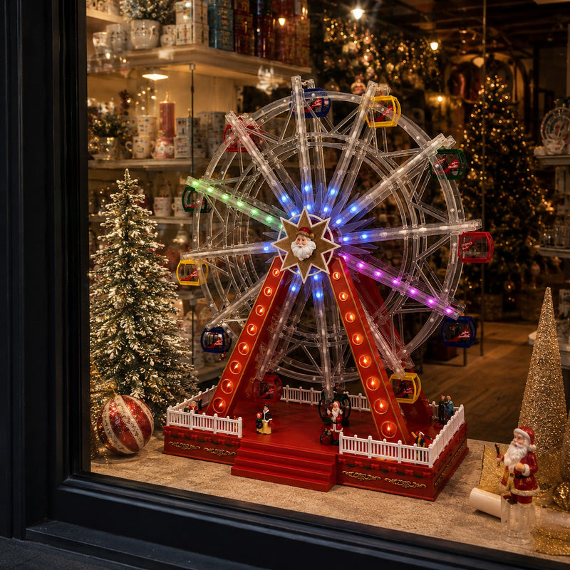 Ad Trend Giostra Natale con 100 Led 57 x 25 Cm H 64 Cm Rosso