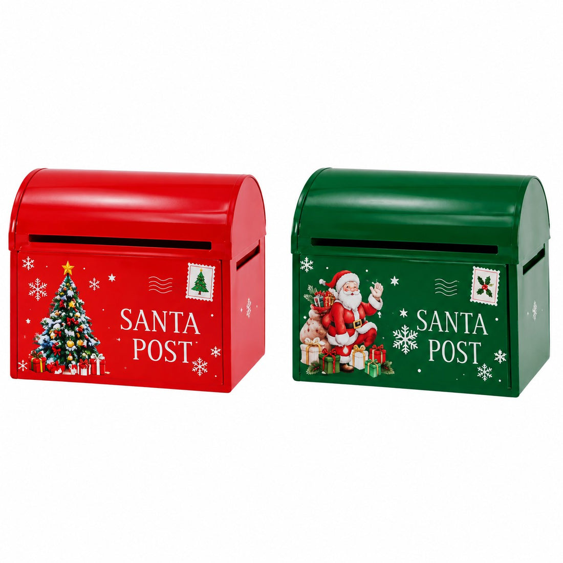 Ad Trend Weihnachtlicher Postkasten aus MDF sortiert 28x19xH24 cm 1 Stk. – Weihnachtsdekoration