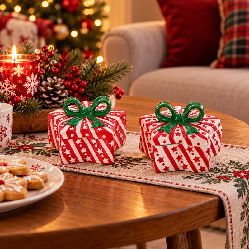 Ad Trend Weihnachtsschachtel in Sternpaketform sortiert 19x19xH15 cm 1 Stk. – Weihnachtsgeschenkverpackung