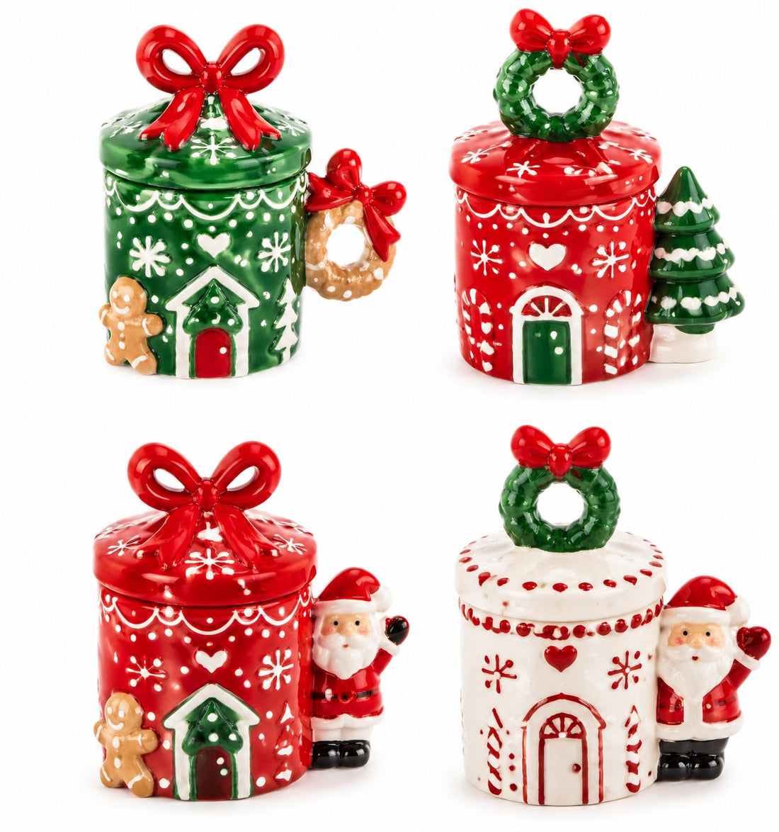 Ad Trend Weihnachtstasse aus Keramik mit Deckel sortiert 350 ml 1 Stk. – Weihnachtstischartikel