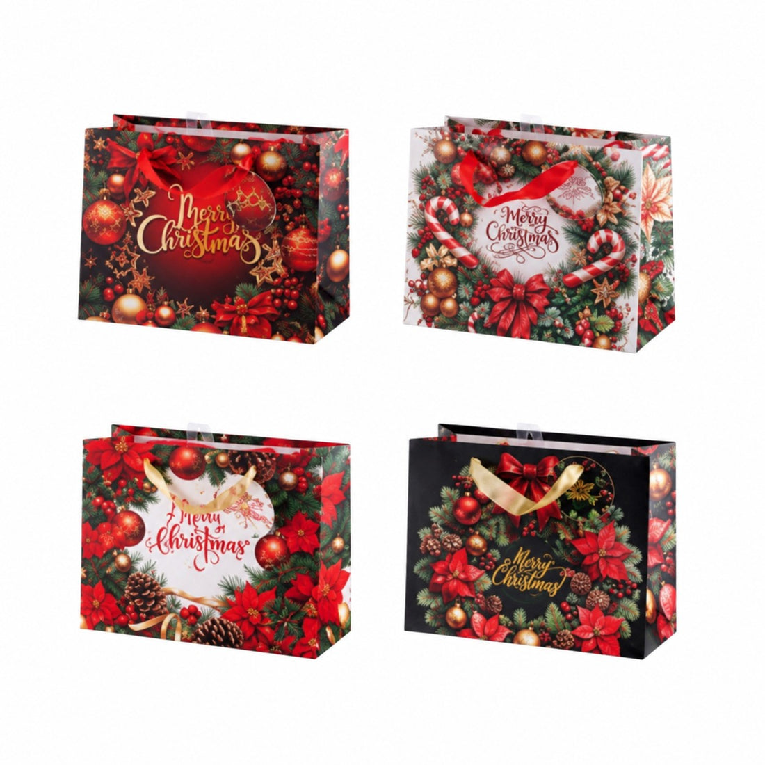 Ad Trend Geschenktasche Weihnacht aus Papier sortiert 23x10xH18 cm 1 Stk. – Beutel für Weihnachtsgeschenkverpackungen
