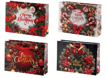 Ad Trend Weihnachtsgeschenktasche aus Papier sortiert 42x12xH31 cm 1 Stk – Beutel für Weihnachtgeschenkboxen