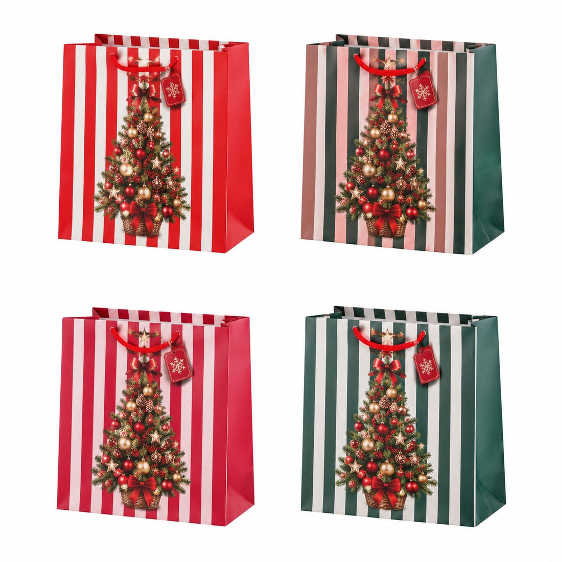Ad Trend Weihnachts-Geschenktasche aus sortiertem Papier 18x10xH23 cm 1 Stk. – Beutel für Weihnachtsgeschenkverpackungen