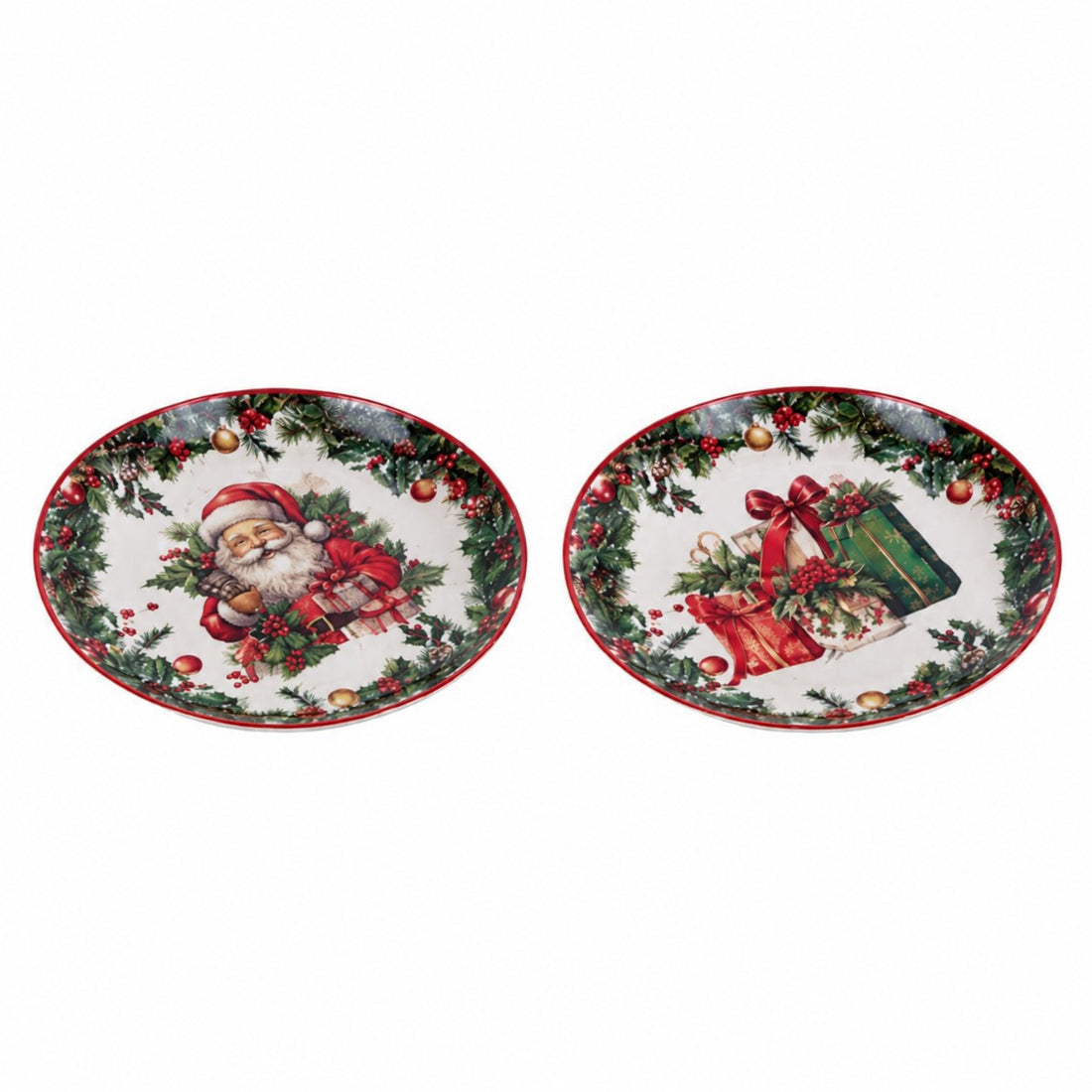 Ad Trend Flacher Teller Weihnachtsdesign mit sortiertem Dekor Ø27 cm 1 Stk. – Tischzubehör für Weihnachten