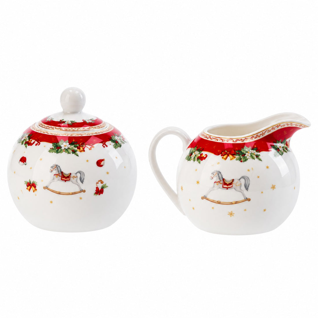 Ad Trend Set Zuckerdose und Milchkännchen aus Keramik – Kaffee- und Teeservice für den Tisch
