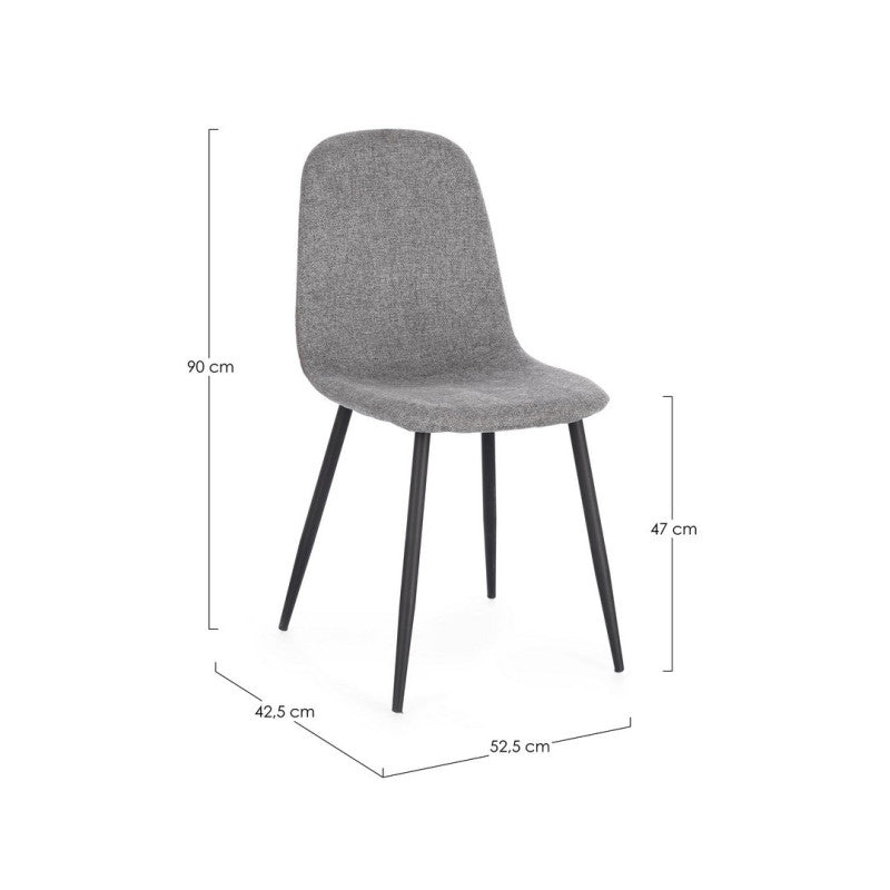 Bizzotto Stuhl Irelia Dunkelgrau