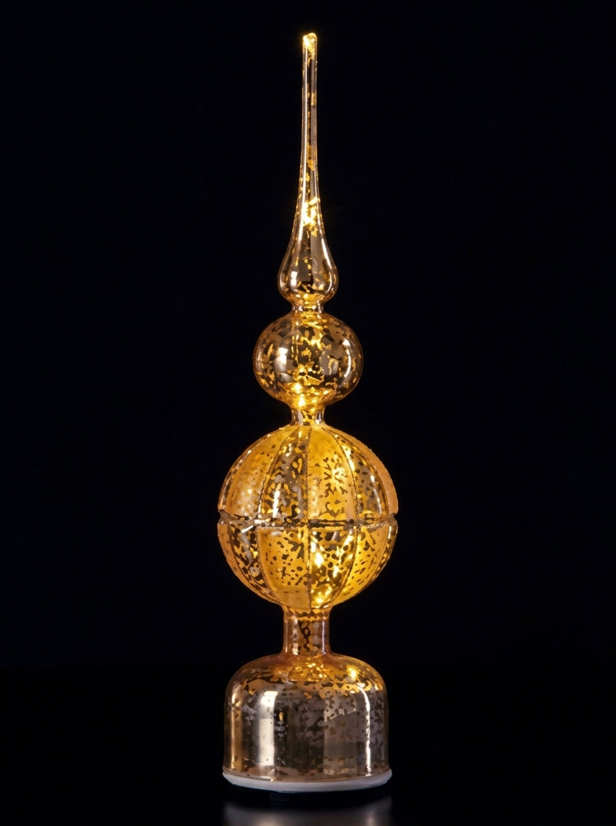 Ad Trend Baumspitze mit rotierendem LED Gold Ø9xH40 cm – Leuchtende Weihnachtsbaumdeko