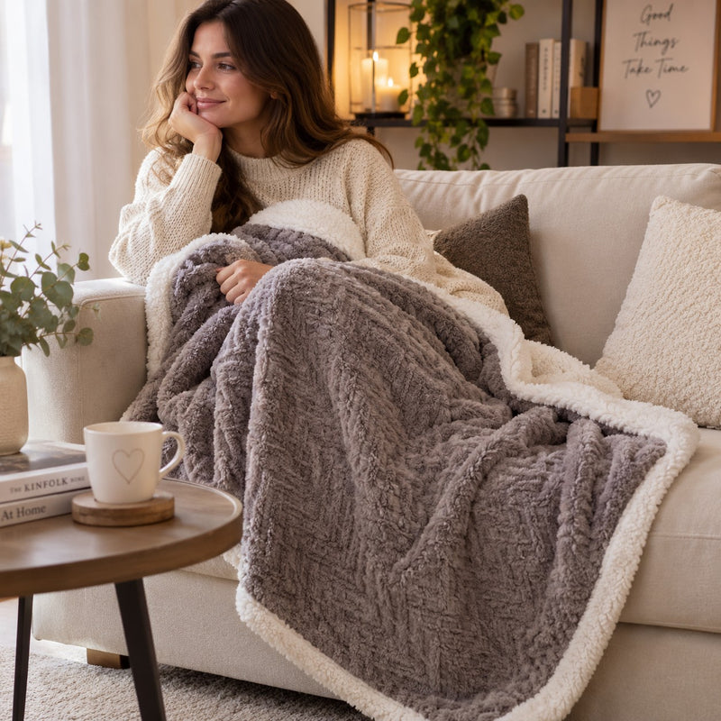 Ad Trend Coperta in Tessuto Lyan 210x230 cm – 1 Pezzo Assortito Idea Regalo Natale