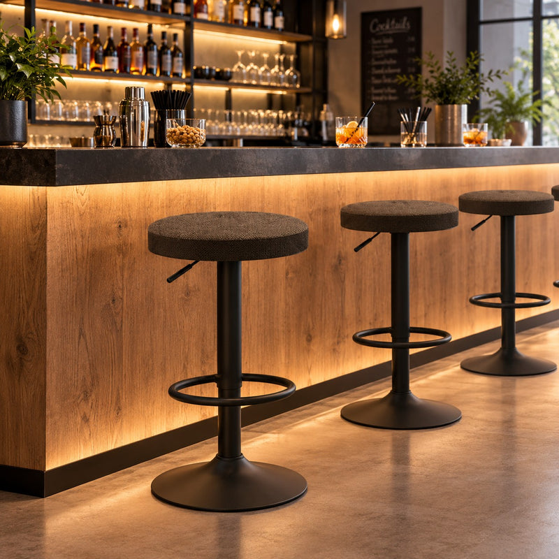 Ad Trend Sgabello Girevole Arvoa Marrone Ø39xH82 cm – Seduta Moderna per Cucina, Bar e Casa