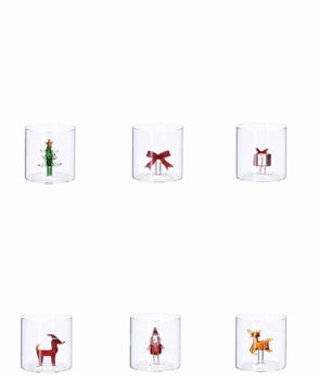 Ad Trend Weihnachtsglas aus Glas mit 3D-Figur sortiert 360 ml 1 Stk. – Dekorativer Tischaccessoire für die Weihnachtstafel