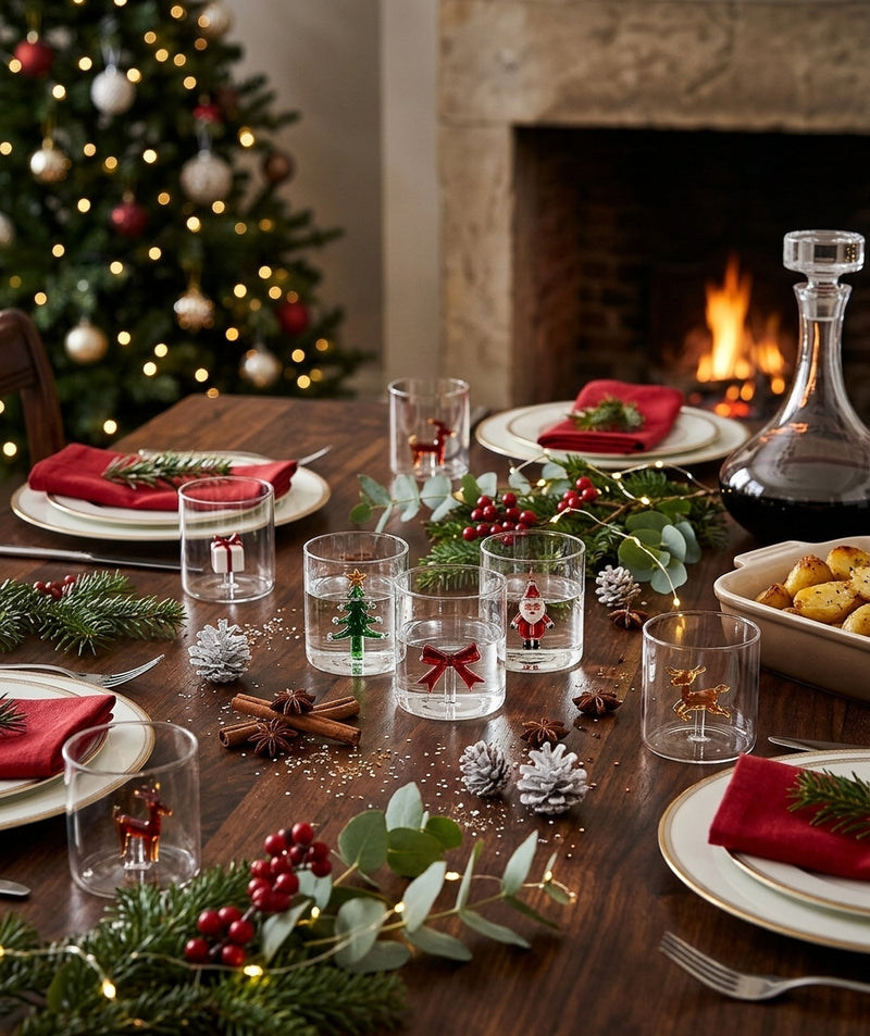 Ad Trend Weihnachtsglas aus Glas mit 3D-Figur sortiert 360 ml 1 Stk. – Dekorativer Tischaccessoire für die Weihnachtstafel