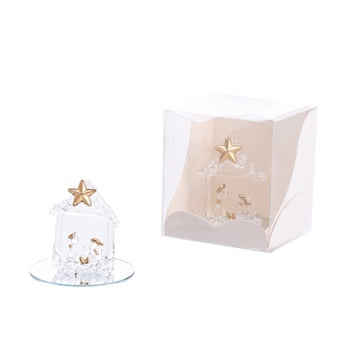 Ad Trend Weihnachtsdekoration aus Glas mit Krippe 6x7 cm – Weihnachtsbaumschmuck