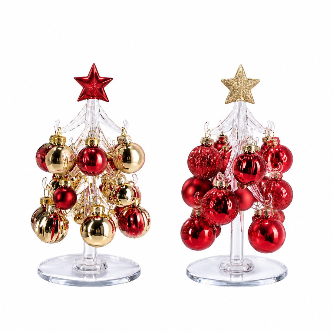 Ad Trend Weihnachtsbäumchen Dekoration mit Glaskugeln sortiert Ø7xH15,5 cm 1 Stk. – Weihnachtsdeko für das Zuhause