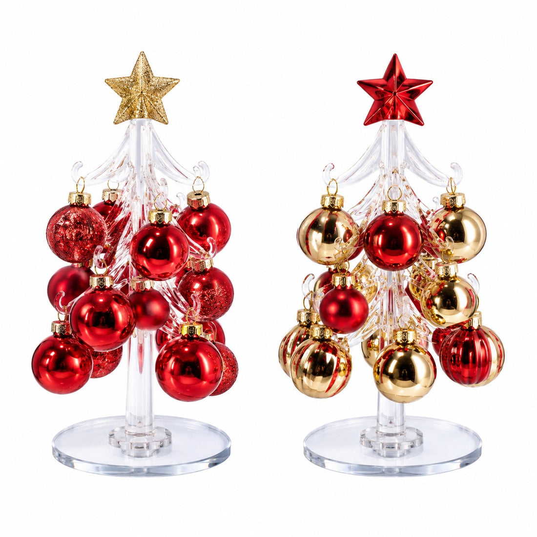 Ad Trend Weihnachtlicher Zierblumbaum mit sortierten Glaskugeln Ø9xH20 cm 1 Stk. – Weihnachtsdekoration für das Zuhause