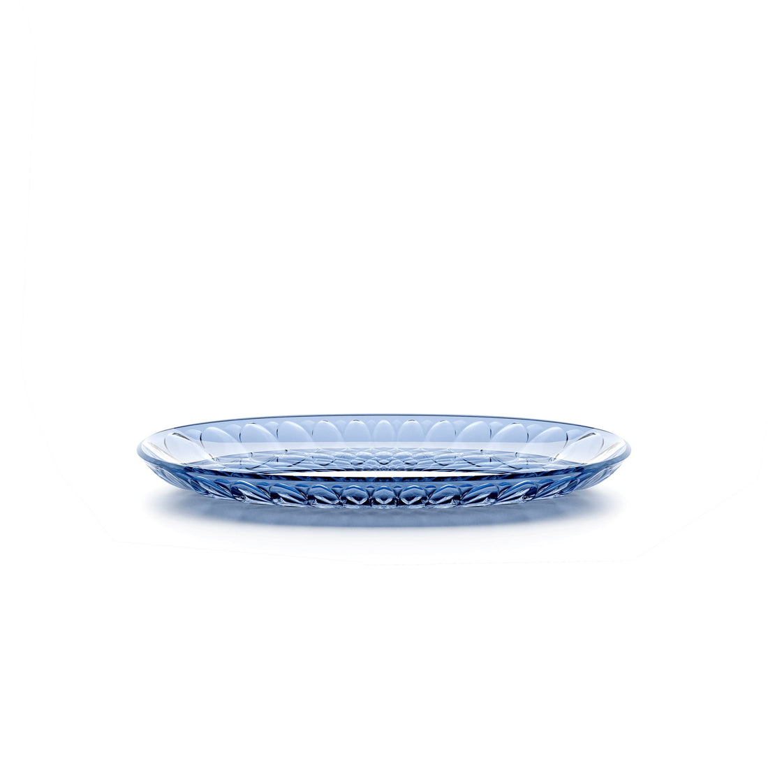 GUZZINI Ovales Tablett Klein Vanity Bio-Based 32 x 19,5 Cm Blau