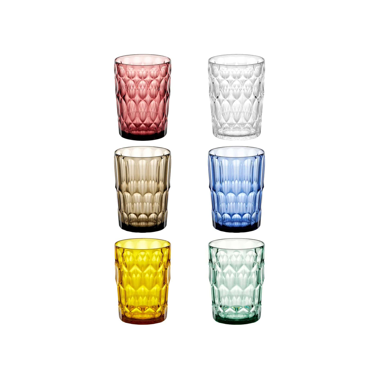 guzzini guzzini set 6 bicchieri alti vanity d 86 cm h 118 cm multicolor ean 8008392396116