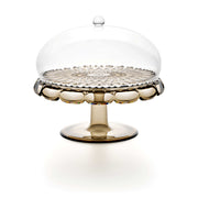 GUZZINI Serviertablett mit Glocke Vanity Bio-Based D 30 cm Rauch