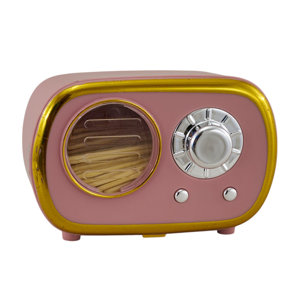 L'Arcolaio Portastuzzicadenti Radio Rosa 7,5x4,5x4 cm Accessorio Originale per Tavola