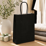 L'Arcolaio Shopper Kraft Schwarz Weihnachtsgeschenke 18x7x24 cm Packung 10 Stck