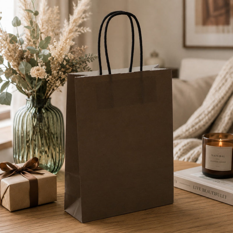 L'Arcolaio Shopper Kraft Braun Weihnachtsgeschenke 18x7x24 cm Packung à 10 Stück