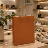 L'Arcolaio Einkaufstasche Kraft Rostbraun Weihnachtsgeschenke 18x7x24 cm 10er-Pack