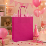 L'Arcolaio Shopper Kraftpapier Fuchsiarot Weihnachtsgeschenke 22X10X29 10er Pack