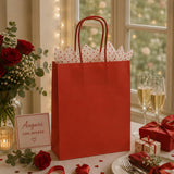 L'Arcolaio Shopper Kraft Rot Weihnachtsgeschenke 26X11X34 Cm Cf 10 Stk