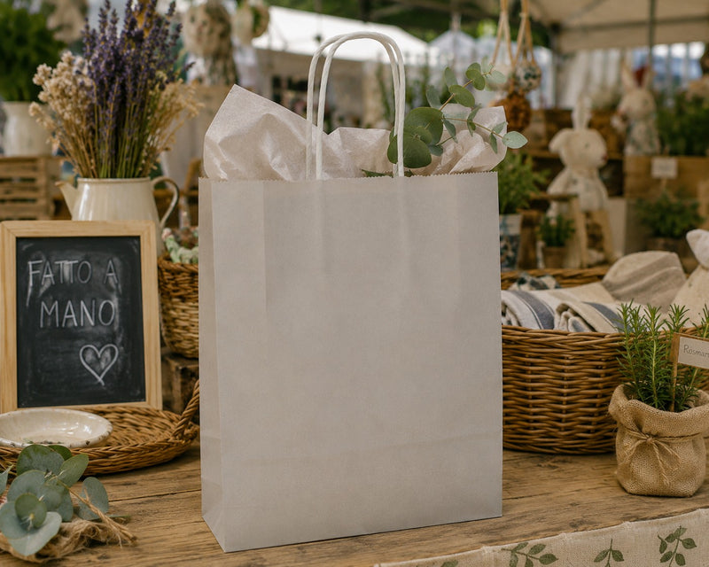L'Arcolaio Shopper Kraft Taube Weihnachtsgeschenke 36x12x41 cm 10 Stk