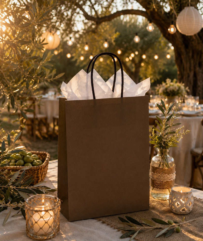 L'Arcolaio Shopper Kraft Braun Weihnachtsgeschenke 45x15x50 cm 10 Stück