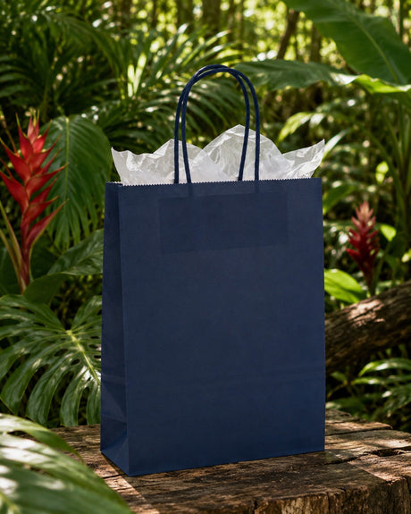 L'Arcolaio Shopper Kraft Blau Weihnachtsgeschenke 54X14X45 Cm Packung 10 Stk