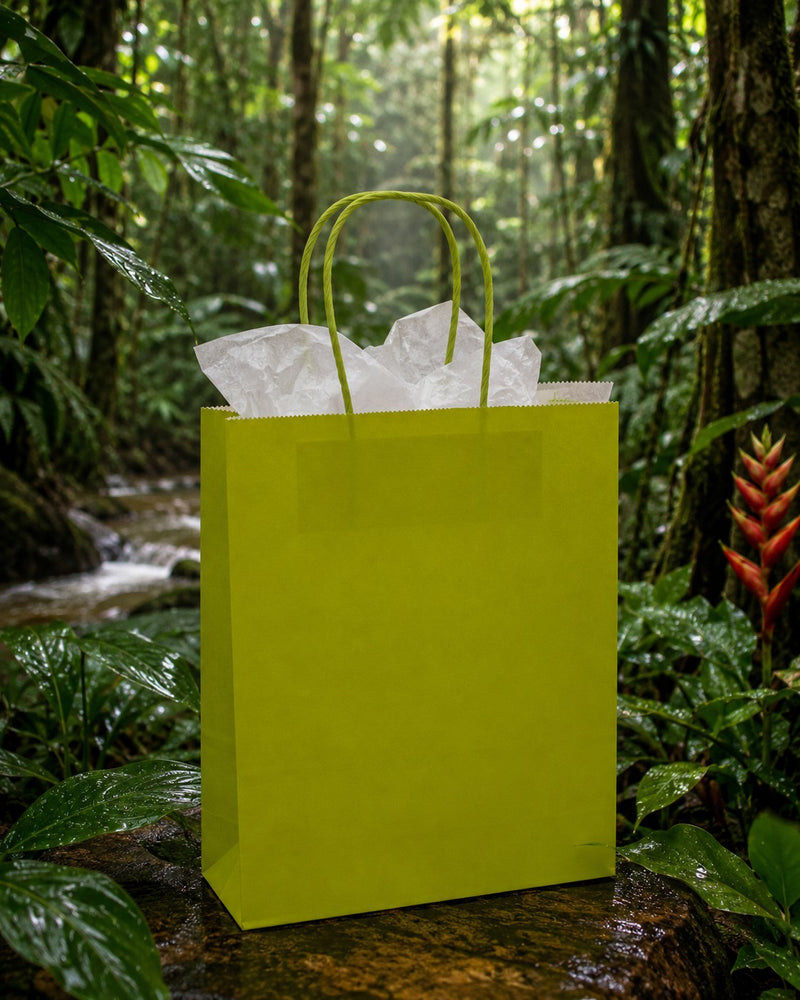 L'Arcolaio Shopper Kraft Lime Weihnachtsgeschenke 54x14x45 cm 10er Pack