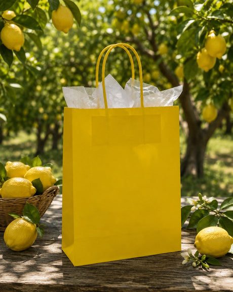 L'Arcolaio Shopper Kraft Gelb Weihnachtsgeschenke 54X14X45 Cm Cf 10 St