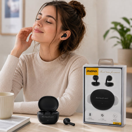 L'Arcolaio Auricolari Bluetooth Wireless TWS Open-Ear con Touch Control, Audio Hi-Fi, Custodia di Ricarica, Nero