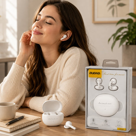 L'Arcolaio Auricolari Bluetooth Wireless TWS Open-Ear con Touch Control, Audio Hi-Fi, Custodia di Ricarica, Bianco