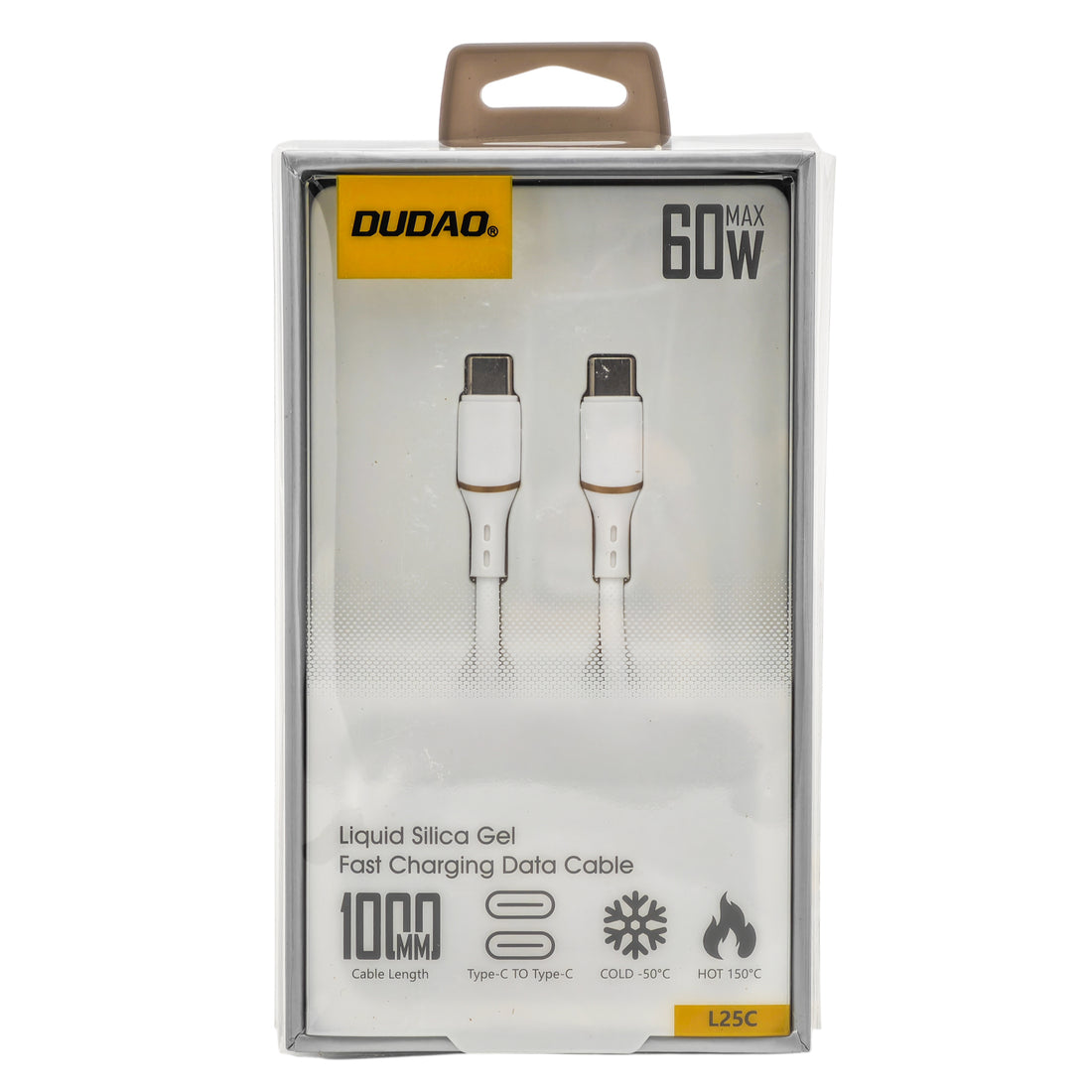 L'Arcolaio Cavo USB-C a USB-C 60W Liquid Silica Gel Ricarica Rapida 1 m Bianco