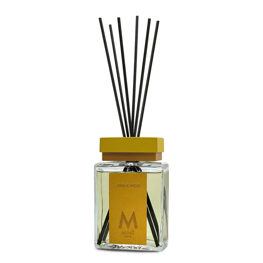 Muhà Luxe Perfume Diffuser Raumduft mit Stäbchen Traube und Feige 1.000 Ml