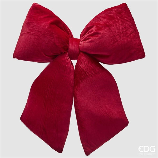 EDG Enzo De Gasperi Weihnachtschleife aus Samt 63x60 cm Bordeaux – Weihnachtsdeko