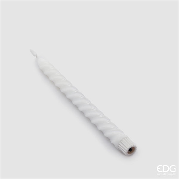 EDG Enzo De Gasperi Set 2 Candele LED Touch a Stelo Bianche H29 cm – Decorazione Natalizia