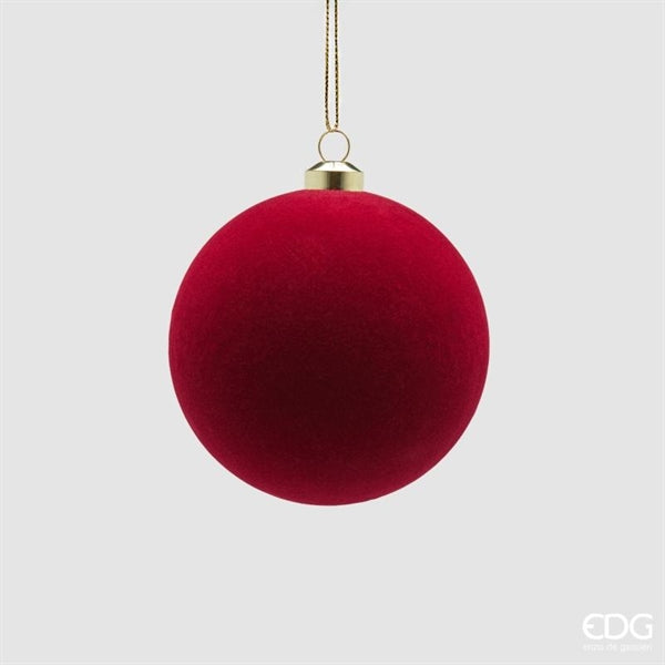 EDG Enzo De Gasperi Weihnachtskugeln aus Samt Burgund Ø8 cm – Set 8 Stk.