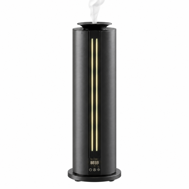 DESSENZE Hochdruck-Duftdiffusor Tower Light Anthrazitgrau – Raumduft Rote Beeren