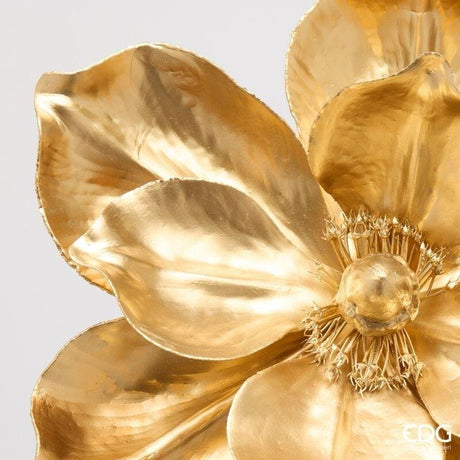 EDG Enzo De Gasperi Magnolia Glossy Ramo Gold H65 Ø25 cm – Blütendekor Weihnachten