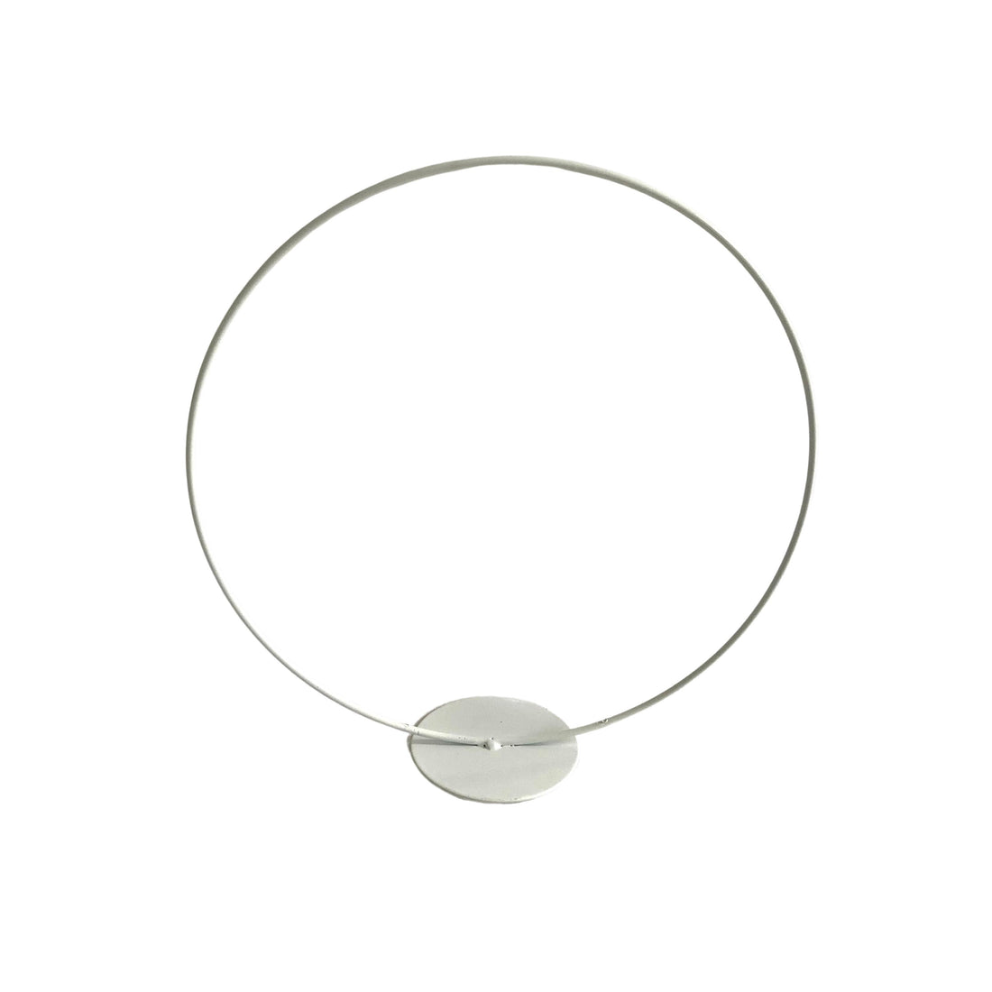 Vimin Box Cerchio  Bianco su Pedistallo D 25 Cm