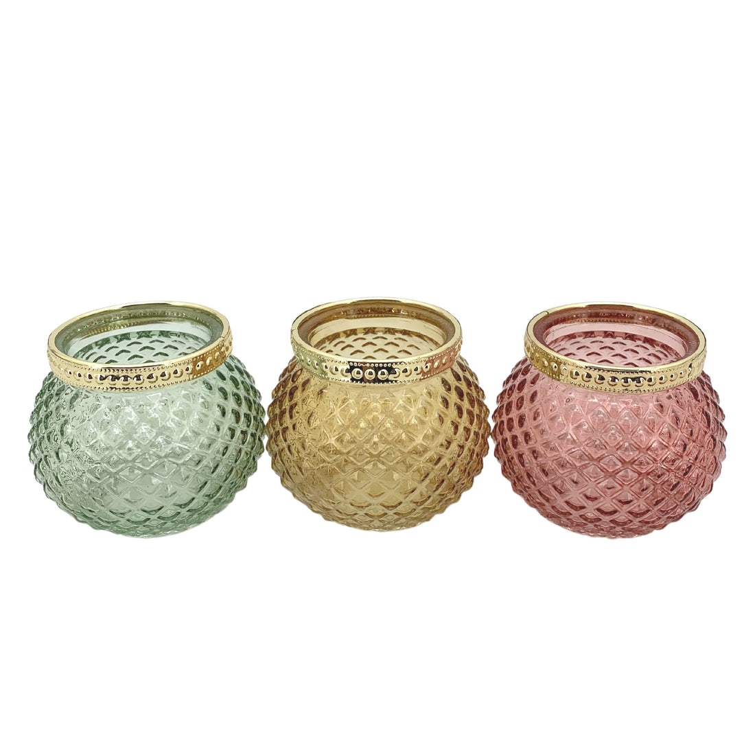 Vimin Box Sfera Portacandela D 8 Cm H 10 Cm Set 3 Pz Oro
