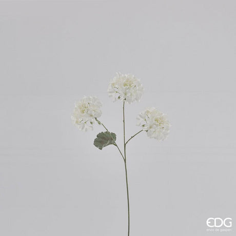 edg enzo de gasperi ramo geranio rex artificiale con 3 fiori ass h 58 cm ivory 1 pz ean 8056372801839