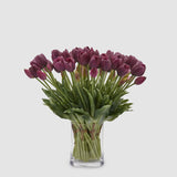EDG Enzo De Gasperi Strauß mit 5 geschlossenen Tulpen Gummi H 40 cm Violett