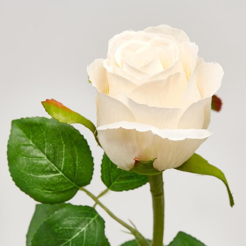 EDG Enzo De Gasperi Rosa Bocciolo Olis 3 Fg Zweig Sortiert H 51 Cm Künstliche Pflanze Elfenbein 1 Stk