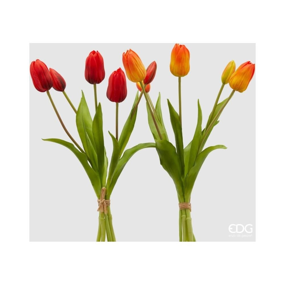EDG Enzo De Gasperi Strauß aus 5 Tulpen Olis Ass. H 40 cm Orange 1 Stk.