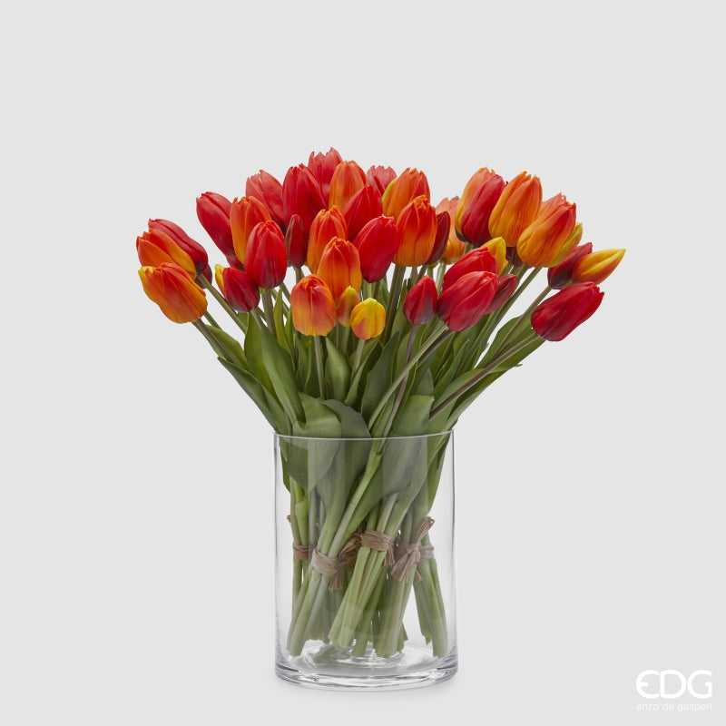 EDG Enzo De Gasperi Strauß aus 5 Tulpen Olis Ass. H 40 cm Orange 1 Stk.