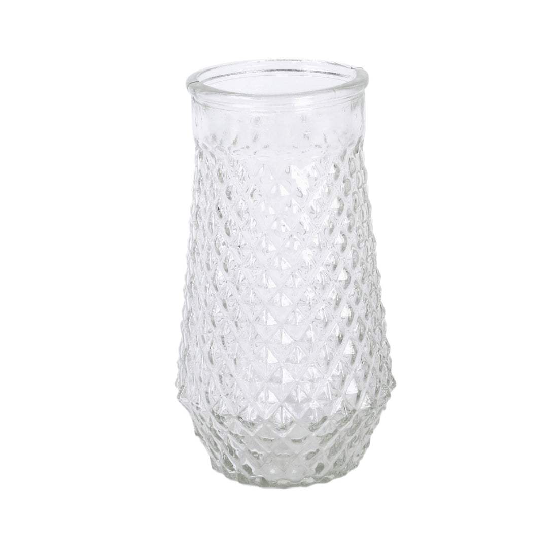 Vimin Box Portafiori Sfaccettato D 8 Cm H 20 Cm Vetro Trasparente