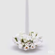 EDG Enzo De Gasperi Kerzenhalter Corona Crocus-Mix D 13 Cm Int. 3,5 Cm Weiß